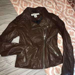 Brown Leather Jacket | XS | Fall or Spring